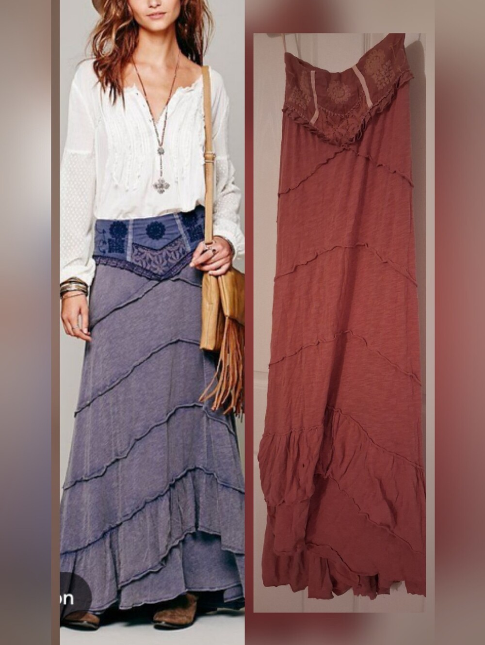RARE ViTNAGE Free People X Bellydancer Skirt UltTra Rare Color
